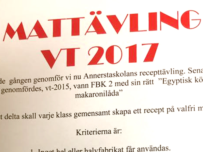 Populär recepttävling engagerar eleverna