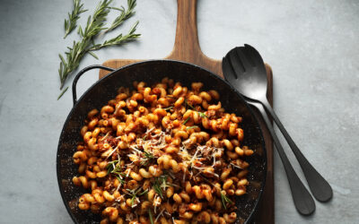 Cellentani bolognese på lamm och rosmarin