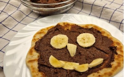 Chokladsmörgås med banan topping
